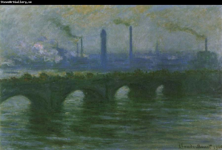 Claude Monet Waterloo Bridge,Overcast Weather